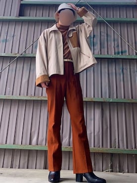 「RYO TAKASHIMA（リョウタカシマ）のアイテム（ブルゾン）」を使った、みわっちさん（メンズ・164cm）の秋コーディネート
