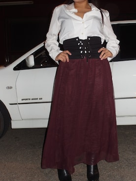 「DAPHNE（ダフネ）のアイテム（ブーツ、ブラック系）」を使った、Yen Tzuさん（レディース・153cm）の夏コーディネート