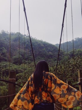 「NOのアイテム（その他トップス、オレンジ系）」を使った、Yen Tzuさん（レディース・153cm）の春コーディネート