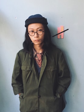 「Levi's（リーバイス）のアイテム（フォーマルスーツ/小物）」を使った、Pato ;stop to updateさん（メンズ・171cm）の春コーディネート