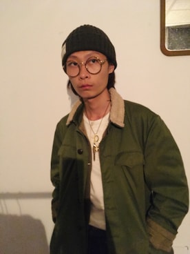 「Handmade（ハンドメイド）のアイテム（アクセサリー）」を使った、Pato ;stop to updateさん（メンズ・171cm）の秋コーディネート