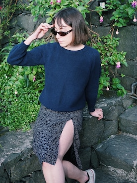 「blue」｜「アイテム（その他アウター）」を使った、babyyyさん（レディース・158cm）の秋コーディネート