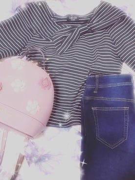 「JILL by JILL STUART（ジルバイジルスチュアート）のアイテム（バックパック/リュック）」を使った、美美さん（レディース・151cm）の夏コーディネート