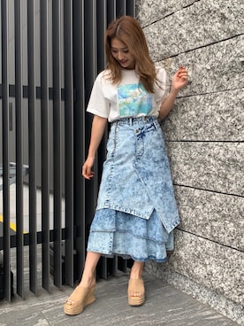 「REDYAZEL（レディアゼル）のアイテム（サンダル）」を使った、福田 凪沙🌺さん（レディース・157cm）の秋コーディネート