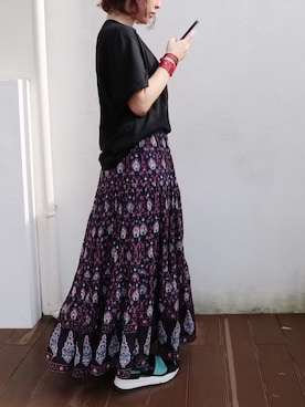 「RUCOLINE（ルコライン）のアイテム」を使った、meeaさん（レディース・160cm）の夏コーディネート