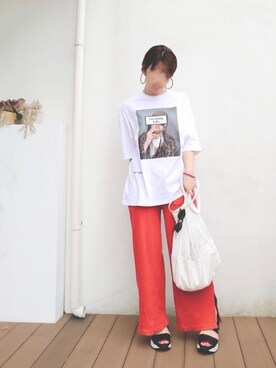 「RUCOLINE（ルコライン）のアイテム」を使った、meeaさん（レディース・160cm）の夏コーディネート