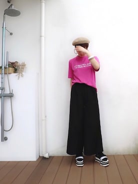 「antic rag（アンティックラグ）のアイテム」を使った、meeaさん（レディース・160cm）の夏コーディネート