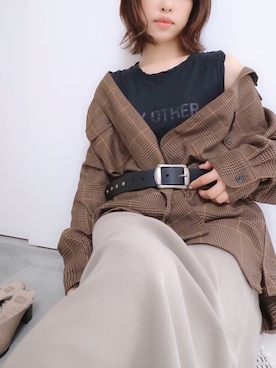 「An+u（アンユー）のアイテム」を使った、meeaさん（レディース・161cm）の秋コーディネート