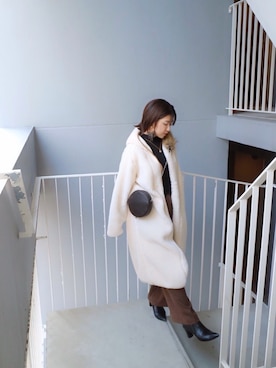 「MONDEWORK（モンドワーク）のアイテム（バッグ）」を使った、meeaさん（レディース・161cm）の秋コーディネート