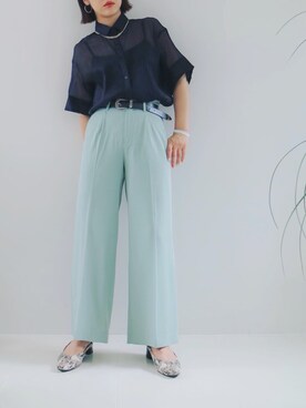 「MIXTO（ミスト）のアイテム」を使った、meeaさん（レディース・161cm）の夏コーディネート