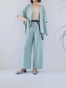 「MIXTO（ミスト）のアイテム」を使った、meeaさん（レディース・161cm）の夏コーディネート