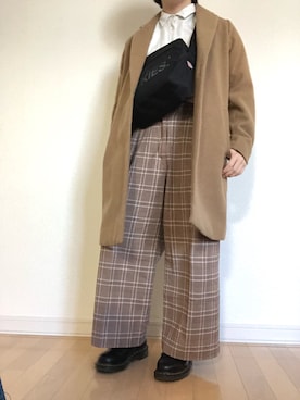 「rps（アールピーエス）のアイテム（チェスターコート）」を使った、ｷﾖﾐｽﾞさん（レディース・149cm）の冬コーディネート