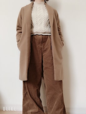 「rps（アールピーエス）のアイテム（チェスターコート）」を使った、ｷﾖﾐｽﾞさん（レディース・149cm）の冬コーディネート