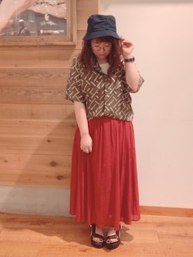 「BBQ」｜「アイテム（その他）」を使った、たけちゃんさん（レディース・160cm）の夏コーディネート