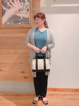 「ぽっちゃり、夏」｜「アイテム（その他）」を使った、たけちゃんさん（レディース・160cm）の夏コーディネート