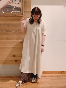 「ぽっちゃり、夏」｜「アイテム（その他）」を使った、たけちゃんさん（レディース・160cm）の夏コーディネート