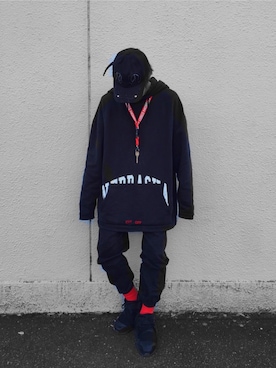 「MARCELO BURLON（マルセロ・バーロン）のアイテム（パンツ）」を使った、黒髪のあうー！さん（メンズ・170cm）の冬コーディネート