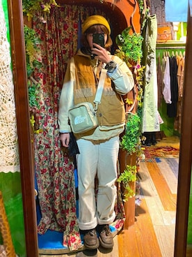 「大地色系」｜周珮さん（レディース・160cm）の冬コーディネート