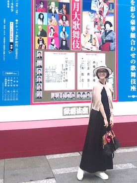 「Drawer（ドゥロワー）のアイテム（帽子）」を使った、mgmymdさん（レディース・163cm）の夏コーディネート