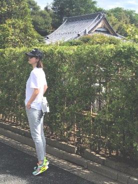 「MSGM（エムエスジーエム）のアイテム（帽子）」を使った、mgmymdさん（レディース・163cm）の春コーディネート