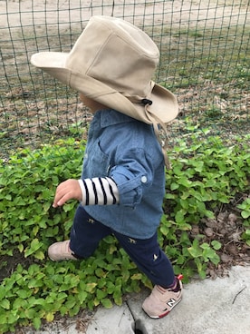 「CELEC（セレク）のアイテム」を使った、くんｸﾝさん（キッズ・70cm）の秋コーディネート