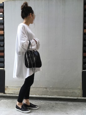 「Edit Sheen（エディットシーン）のアイテム（ハンドバッグ）」を使った、Edit Sheen_staff_yayoiさん（レディース・156cm）の秋コーディネート