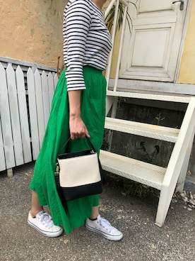 「Edit Sheen（エディットシーン）のアイテム（ハンドバッグ）」を使った、Edit Sheen_staff_yayoiさん（レディース・156cm）の春コーディネート