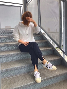 「mayblue（メイブルー）のアイテム」を使った、ryoさん（レディース・160cm）の春コーディネート