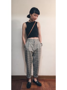 「PULL&BEAR（プルアンドベア）のアイテム（アクセサリー）」を使った、Yee Sing Fungさん（レディース・156cm）の夏コーディネート