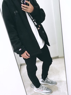 「STUSSY（ステューシー）のアイテム（その他アウター）」を使った、kanataさん（メンズ・172cm）の冬コーディネート