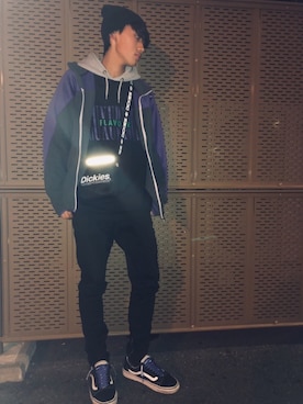 「オールドスクール」｜「アイテム（その他アウター）」を使った、kanataさん（メンズ・172cm）の春コーディネート