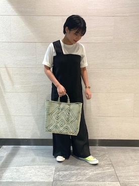 「RECOMMEND  ITEM STYLING」｜「アイテム（オールインワン・サロペット）」を使った、ayumiさん（レディース・153cm）の夏コーディネート