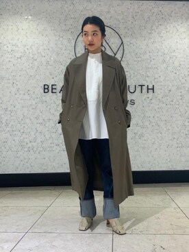 「ARRUM（アールム）のアイテム（サンダル）」を使った、ayumiさん（レディース・153cm）の冬コーディネート