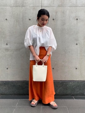 「PHILIPPE AUDIBERT（フィリップ オーディベール）の＜PHILIPPE AUDIBERT（フィリップオーディベール）＞メダルネックレス ∴（ネックレス）」を使った、ayumiさん（レディース・153cm）の春コーディネート