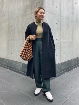 「Soierie（ソワリー）のアイテム（ネックレス）」を使った、ayumiさん（レディース・153cm）の秋コーディネート
