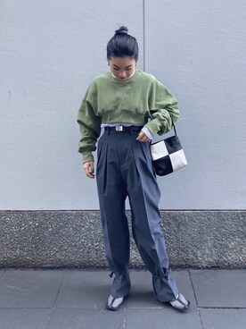 「RECOMMEND  ITEM STYLING」｜「アイテム（スウェット）」を使った、ayumiさん（レディース・153cm）の冬コーディネート
