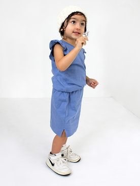 「quoti use fith（クゥオティ　ユース　フィス）のアイテム（帽子）」を使った、COMECHATTO&CLOSETさん（キッズ・90cm）の冬コーディネート