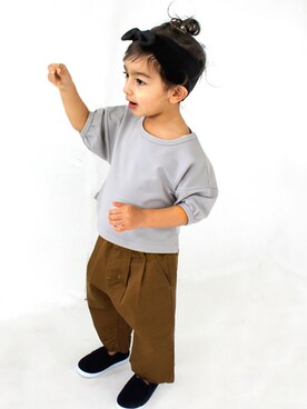 「quoti use fith（クゥオティ　ユース　フィス）のアイテム」を使った、COMECHATTO&CLOSETさん（キッズ・90cm）の春コーディネート