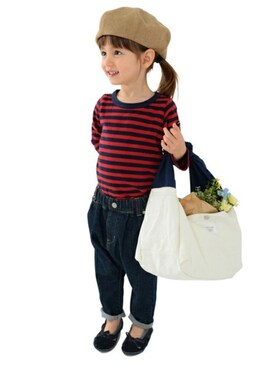 「quoti use fith（クゥオティ　ユース　フィス）のアイテム」を使った、COMECHATTO&CLOSETさん（キッズ・93cm）の秋コーディネート
