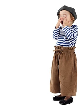 「quoti use fith（クゥオティ　ユース　フィス）のアイテム（ハンチング/ベレー帽）」を使った、COMECHATTO&CLOSETさん（キッズ・89cm）の秋コーディネート