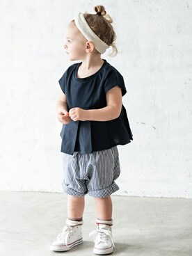 「quoti use fith（クゥオティ　ユース　フィス）のアイテム」を使った、COMECHATTO&CLOSETさん（キッズ・90cm）の春コーディネート
