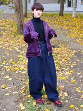 「ラッドミュージシャン」｜「アイテム（ブルゾン）」を使った、Uさん（メンズ・163cm）の秋コーディネート