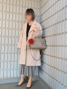 「URBAN RESEARCH ROSSO WOMEN（アーバンリサーチ　ロッソ）のアイテム（チェスターコート）」を使った、yuunaさん（レディース・159cm）の冬コーディネート