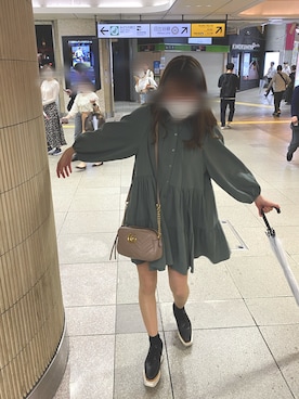 「ZARAワンピース」｜yuunaさん（レディース・160cm）の秋コーディネート