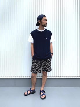 「SEIKO（セイコー）のアイテム」を使った、NAKAJI_BFさん（メンズ・174cm）の夏コーディネート