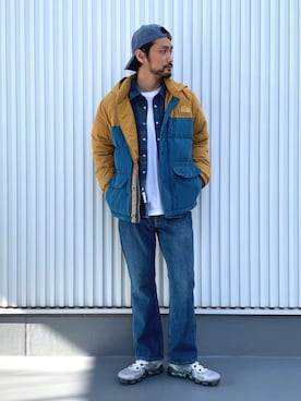「BAYFLOW(BAYFLOW)」｜「アイテム（ダウンジャケット/コート）」を使った、NAKAJI_BFさん（メンズ・174cm）の秋コーディネート