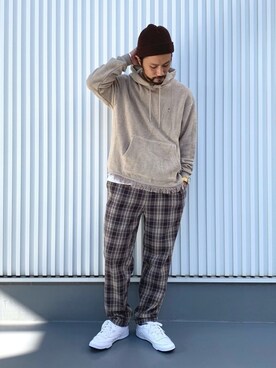 「TIMEX（タイメックス）のアイテム（腕時計）」を使った、NAKAJI_BFさん（メンズ・174cm）の冬コーディネート