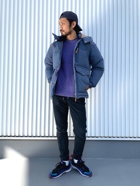 「BAYFLOW(BAYFLOW)」｜「アイテム（ダウンジャケット/コート）」を使った、NAKAJI_BFさん（メンズ・174cm）の冬コーディネート