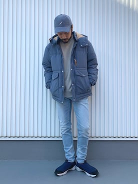「BAYFLOW(BAYFLOW)」｜「アイテム（ダウンジャケット/コート）」を使った、NAKAJI_BFさん（メンズ・174cm）の冬コーディネート