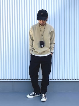 「BAYFLOW(BAYFLOW)」｜「アイテム（財布/小物）」を使った、NAKAJI_BFさん（メンズ・174cm）の冬コーディネート